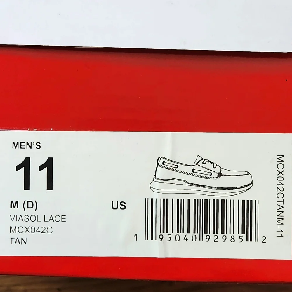 Propet Viasol Lace Men’s Size 11 Tan Casual Lace Up Shoe NIB Lightweight Comfort